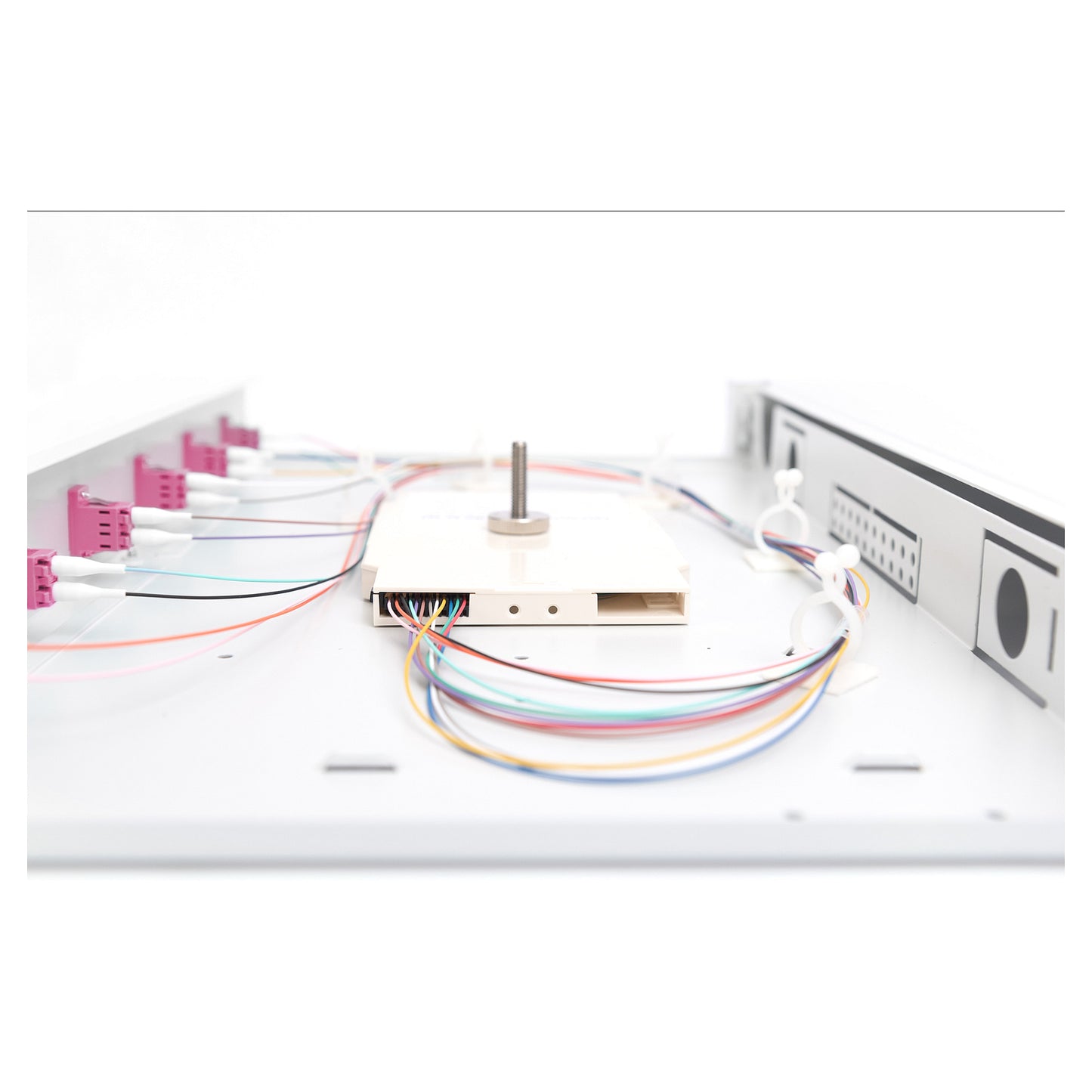 DIGITUS LWL Spleißbox 1HE bestückt 6x LC DX OM4 grau