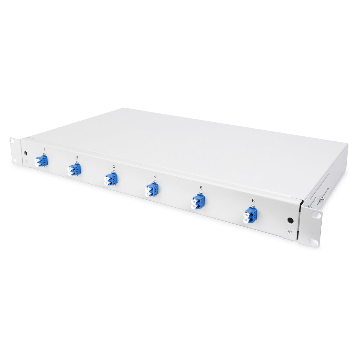 DIGITUS LWL Spleißbox 1HE bestückt 6x LC DX OS2 grau