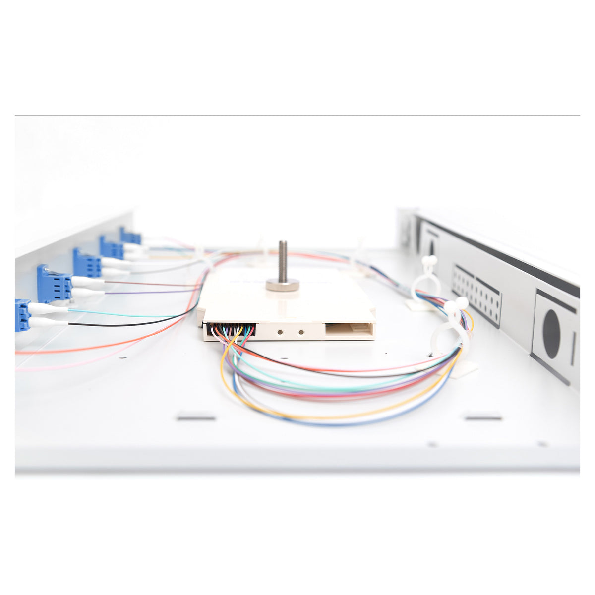 DIGITUS LWL Spleißbox 1HE bestückt 6x LC DX OS2 grau