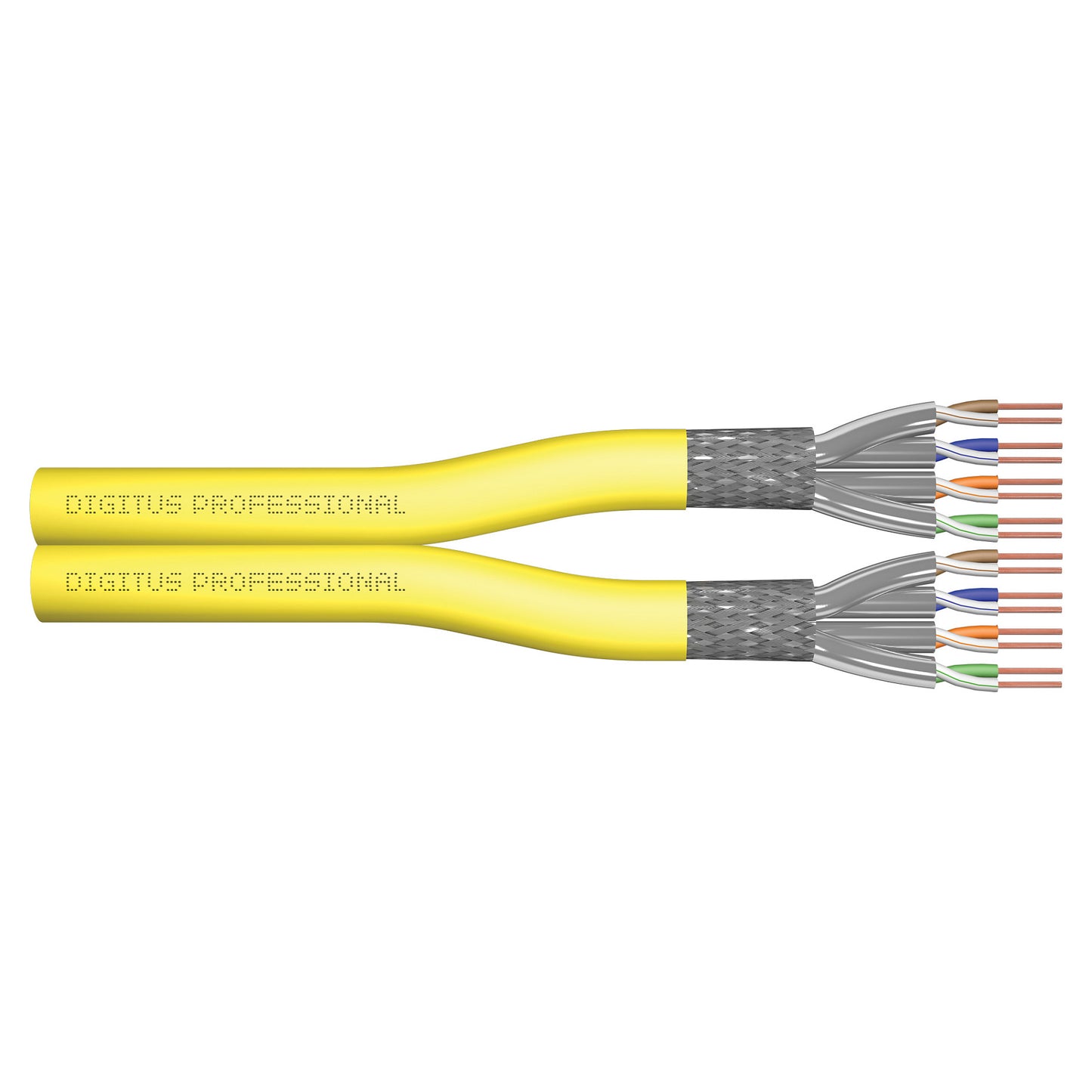 DIGITUS Instal-kab Cat7a S/FTP tw.Pair 500m gelb AWG22/1 (Speditionsversand)