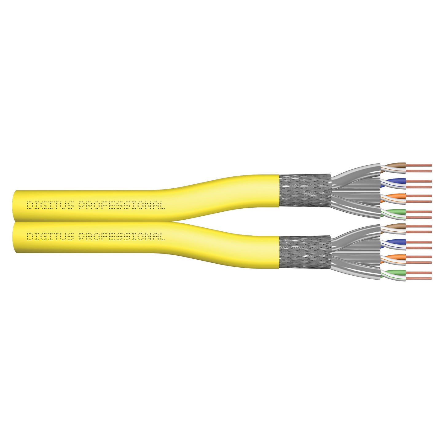 DIGITUS Verlegekabel Cat7a S/FTP dupl.B2ca 500m gelb AWG22/1 (Speditionsversand)