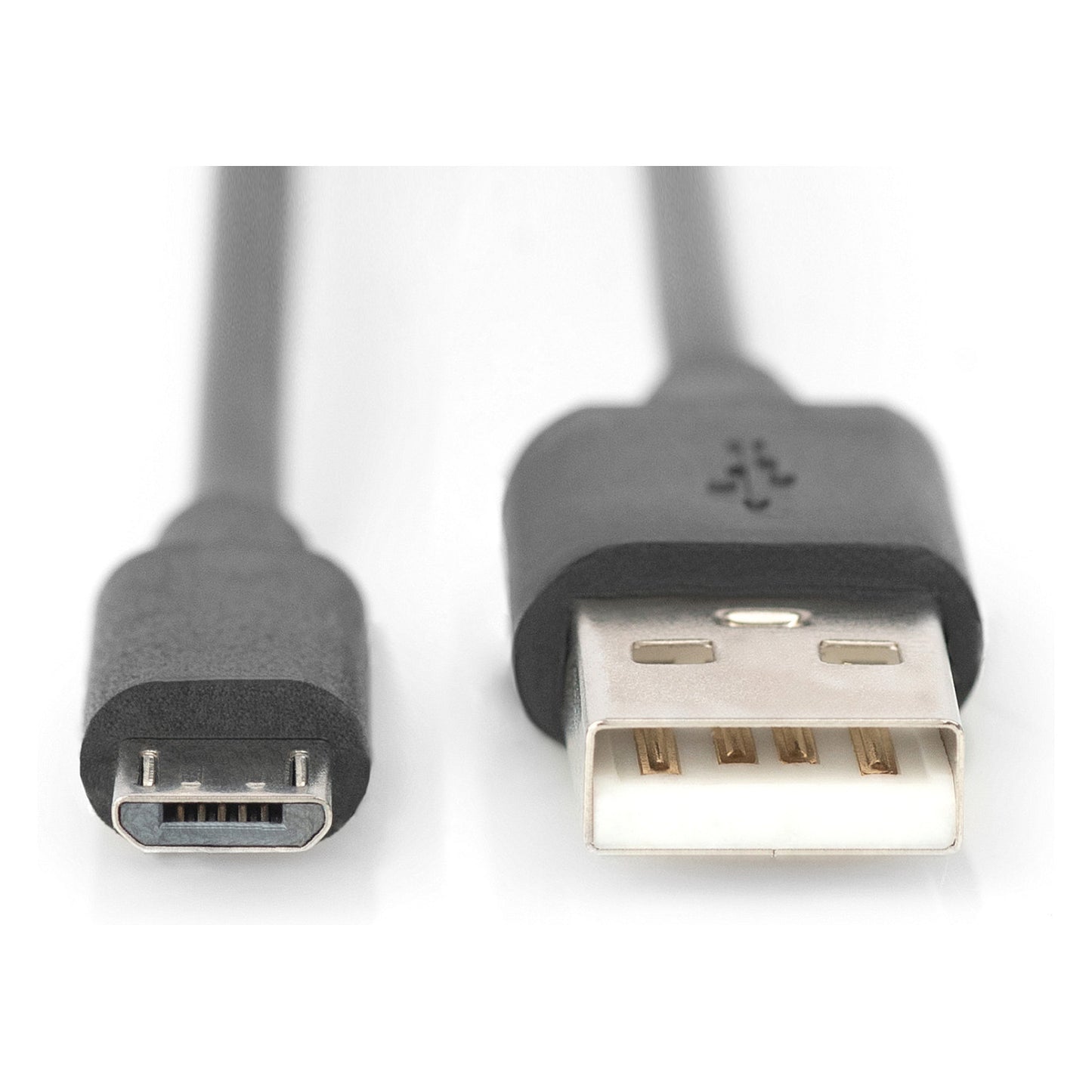 DIGITUS USB 2.0 Anschlusskabel Typ A -mikro B St/St 1,8m, sw
