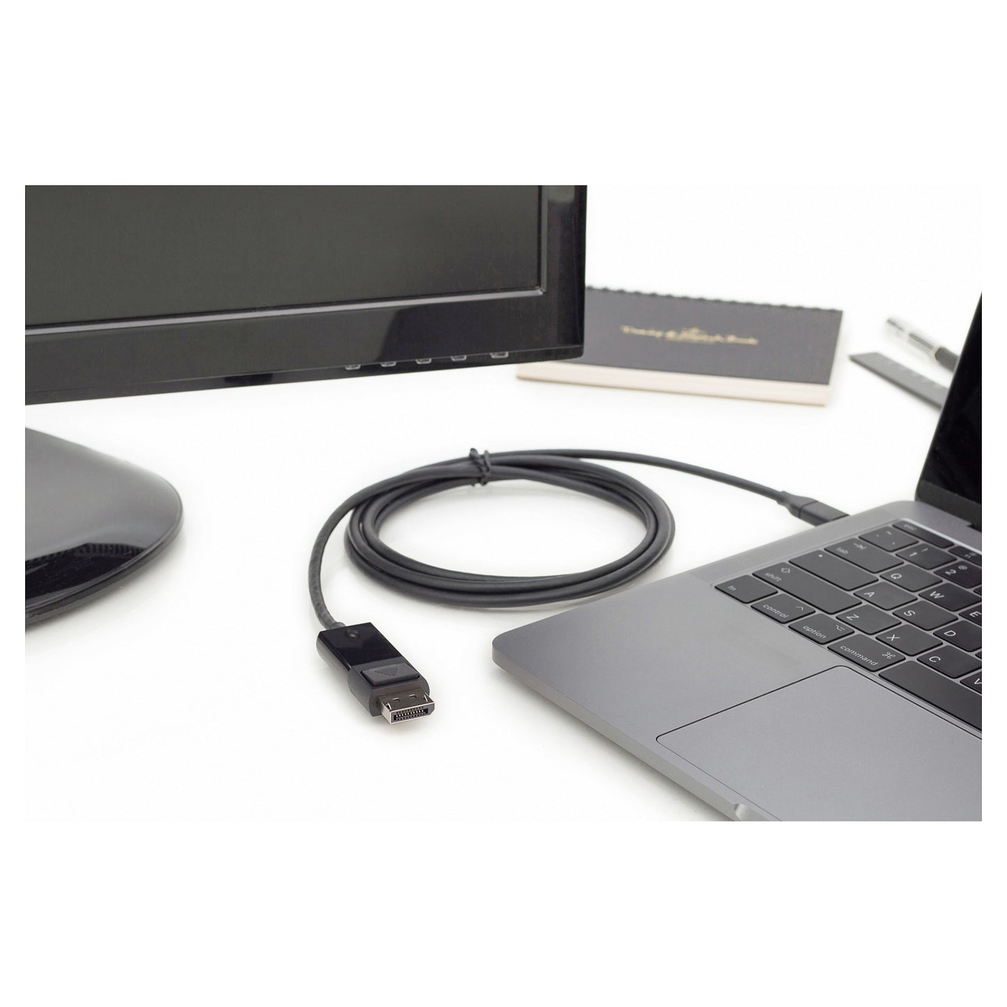 DIGITUS USB C Adapterkabel Typ C -DP 32,4GB St/St 2.0m, sw