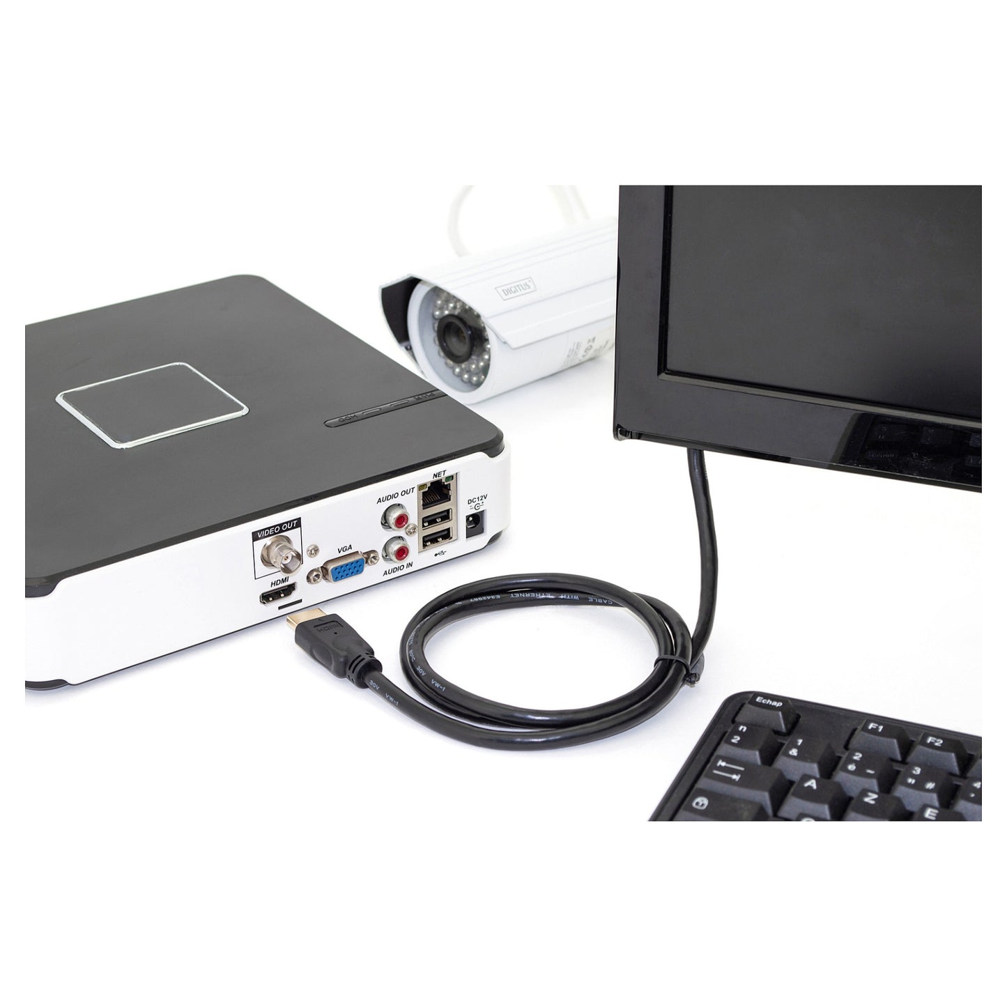 DIGITUS HDMI-Kabel A->A Ethernet St/St 5.0m schwarz 4K