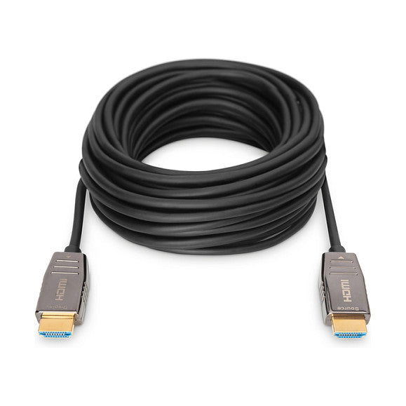 DIGITUS HDMI AOC Hybrid Glasfaserkabel UHD 8K 30m schwarz
