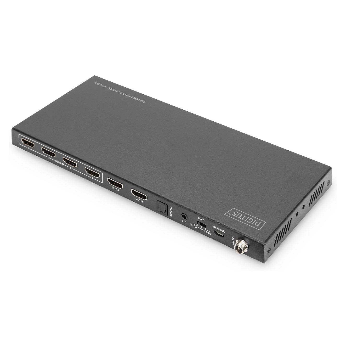 DIGITUS 4x2 HDMI Matrix Switch, 4K/60Hz