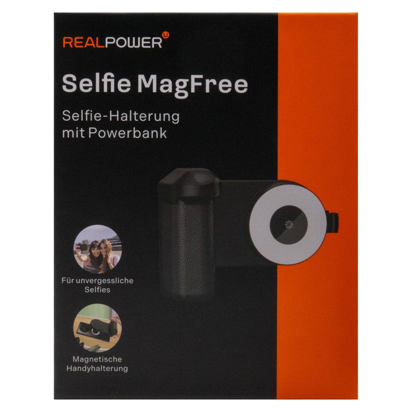 RealPower Selfie MagFree.Selfieholder.4.800mAh.Selfie Light