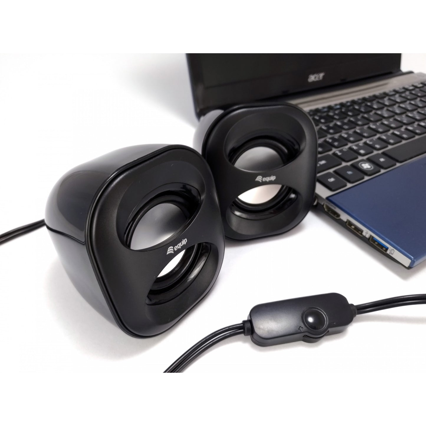 Equip Lautsprecher Mini für Notebook/PC. USB-betriebener Schalter/Schalter