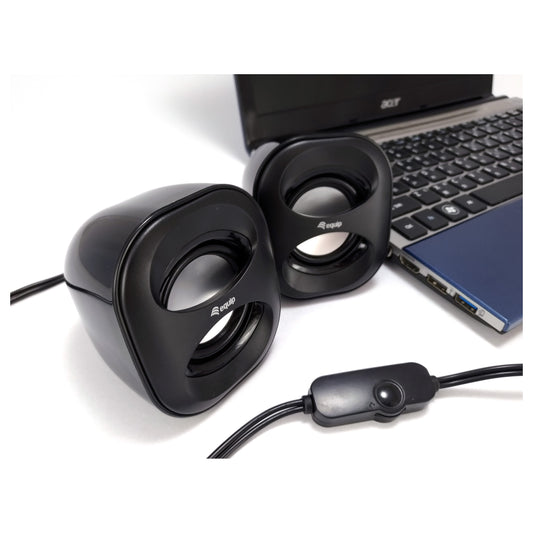 Equip Lautsprecher Mini für Notebook/PC. USB Powered sw/sw