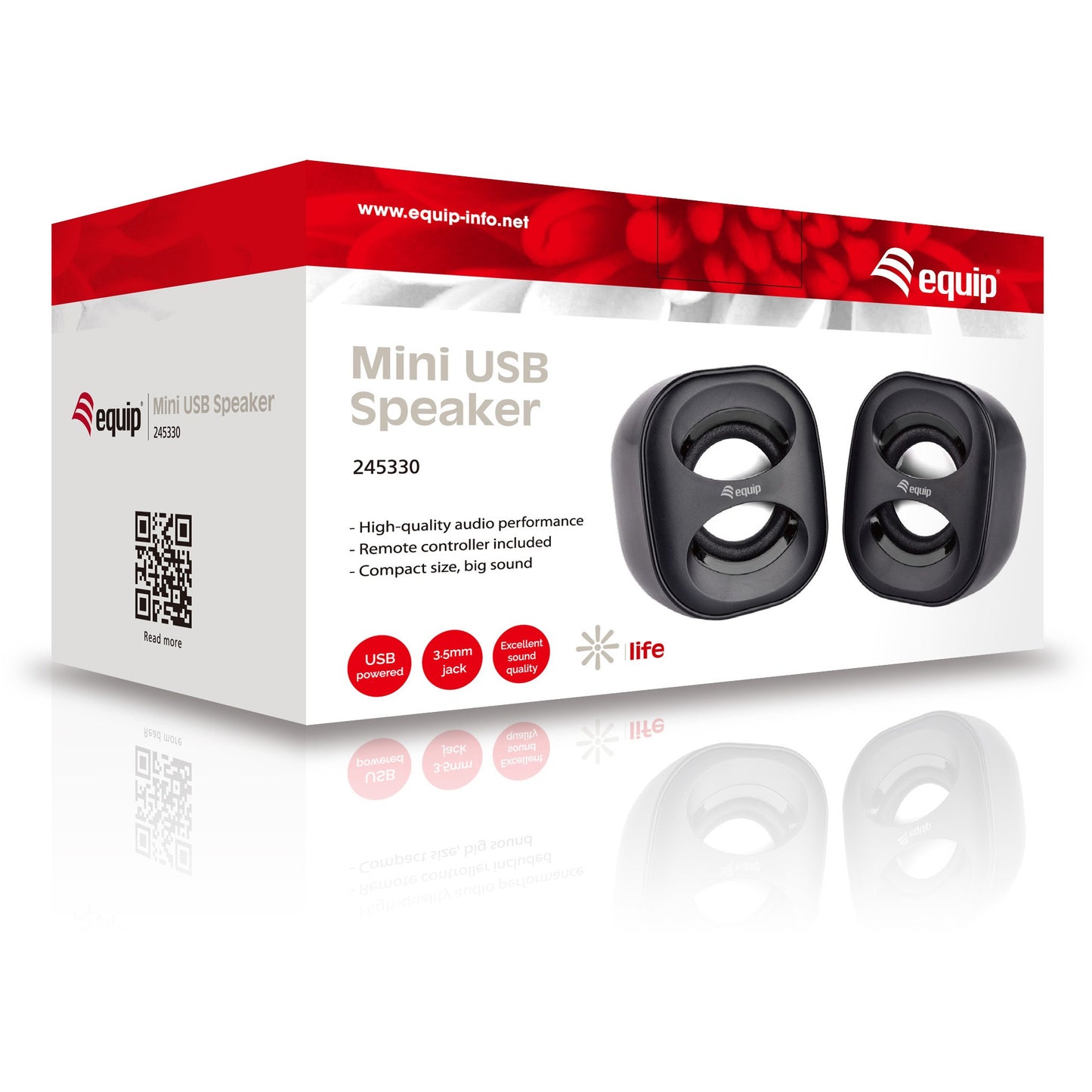 Equip Lautsprecher Mini für Notebook/PC. USB-betriebener Schalter/Schalter