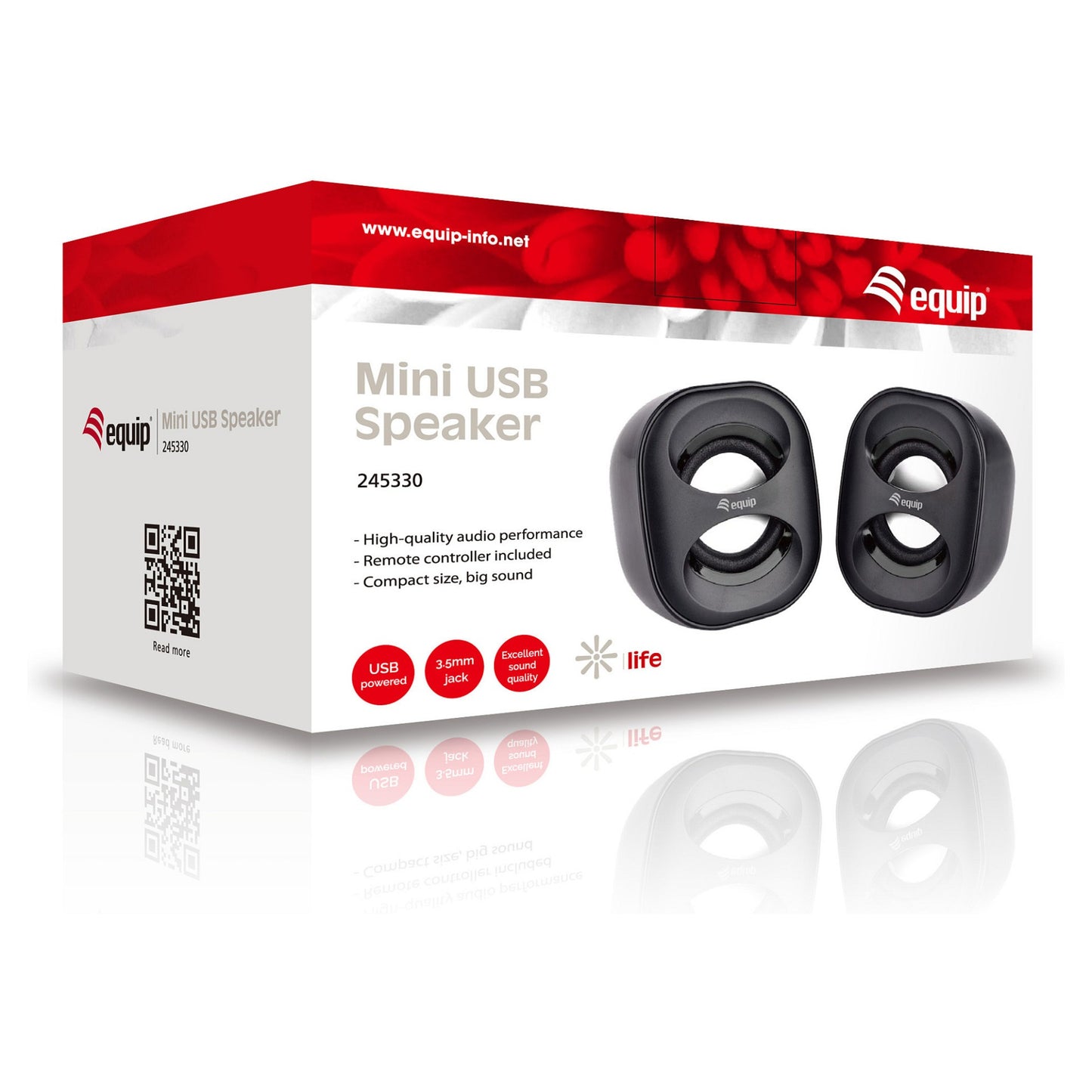 Equip Lautsprecher Mini für Notebook/PC. USB Powered sw/sw