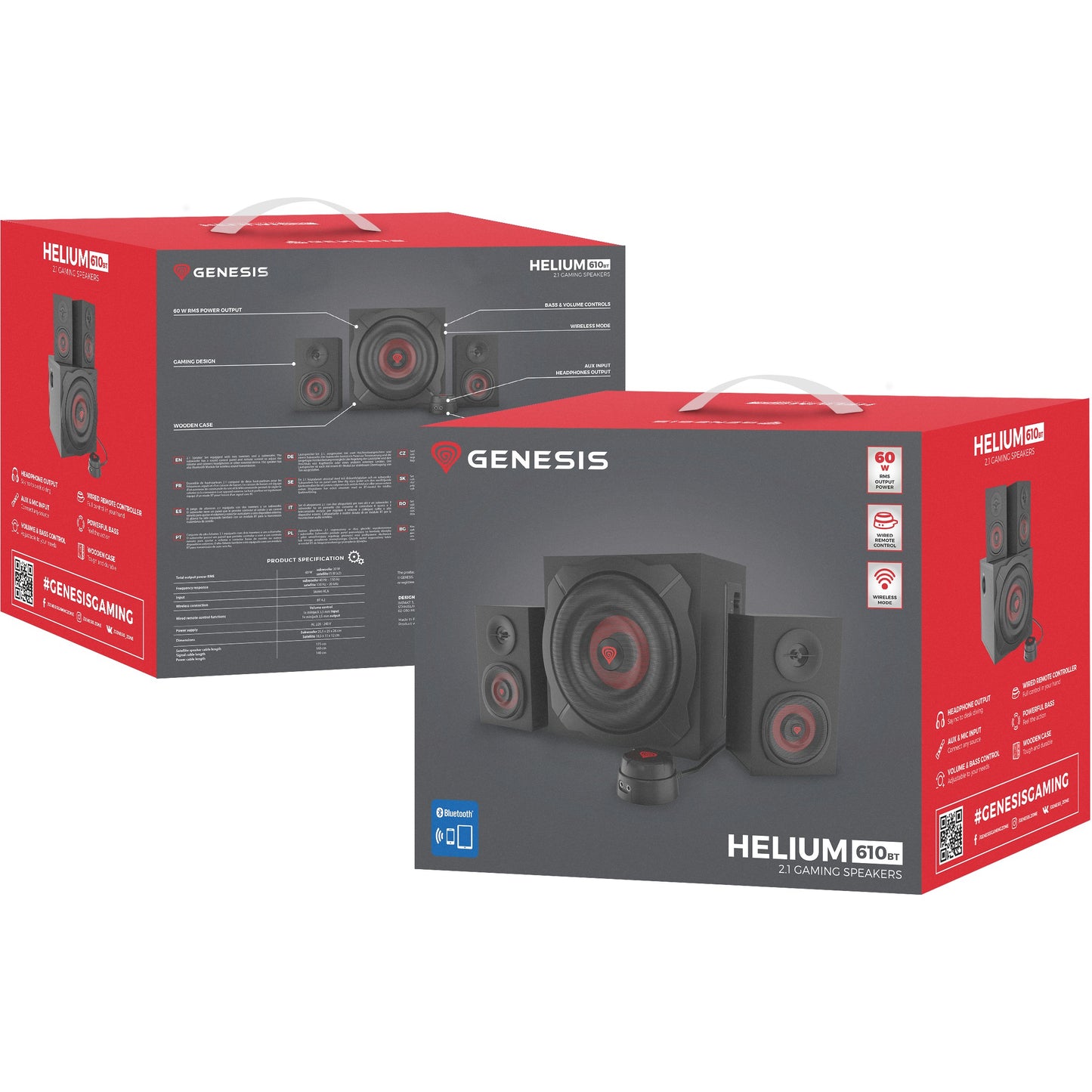 Genesis 2.1 Lautsprecher-System HELIUM 610BT