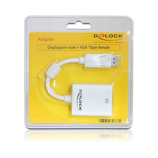 DELOCK Adapter Displayport-St > VGA-Bu weiss