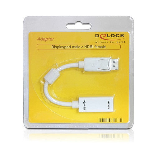 DELOCK Adapter Displayport-St > HDMI-Bu weiss