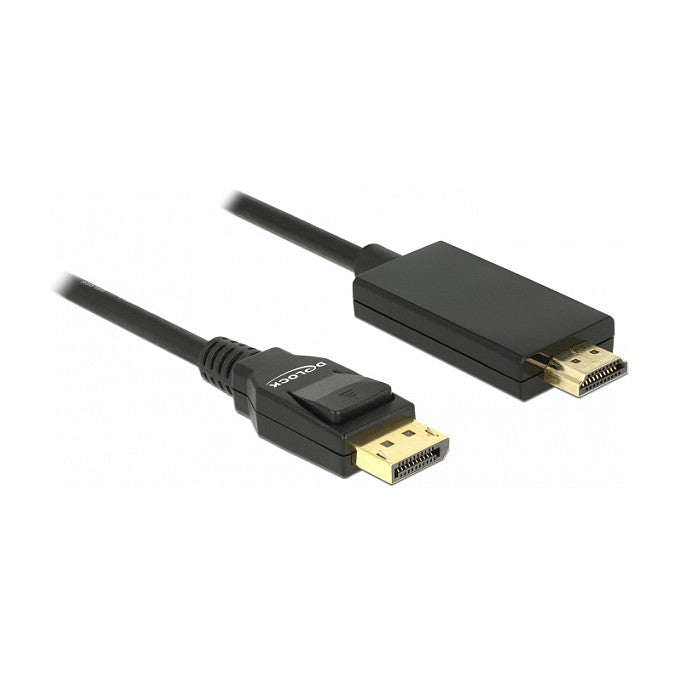 DELOCK Kabel Displayport 1.2 Stecker > High Speed HDMI-A Stecker Passiv 4K 3 m schwarz