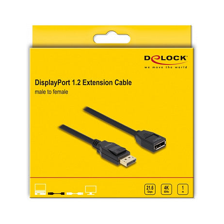 DisplayPort 1.2 Verlängerungskabel 4K 60 Hz 1 m