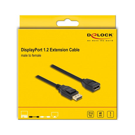 DisplayPort 1.2 Verlängerungskabel 4K 60 Hz 3 m