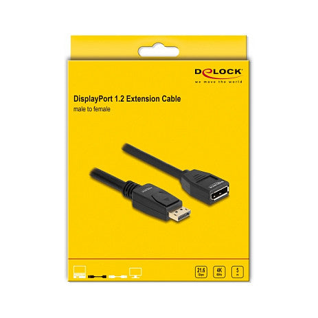 DELOCK DisplayPort 1.2 Verlngerungskabel 4K 60 Hz 5m