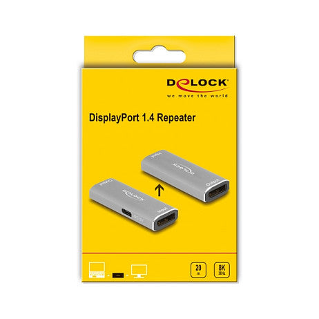 DELOCK DisplayPort 1.4 Repeater 8K 30 Hz 20m