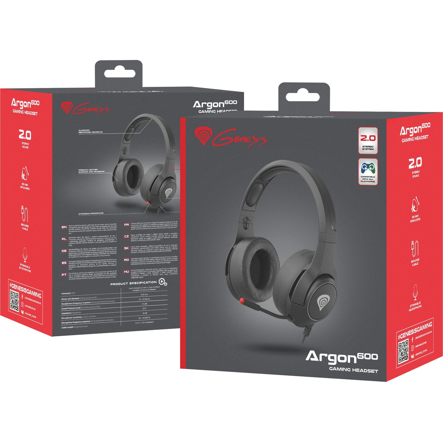 Genesis Gaming Headset ARGON 600 kabelgeb. schwarz