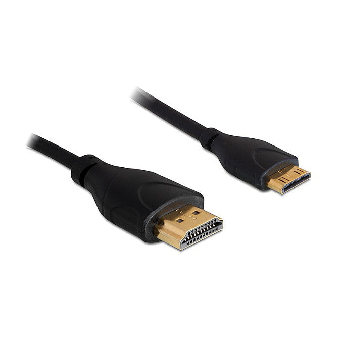 DELOCK Kabel HDMI A Stecker > Mini C Stecker High Speed with Ethernet 1 m Slim