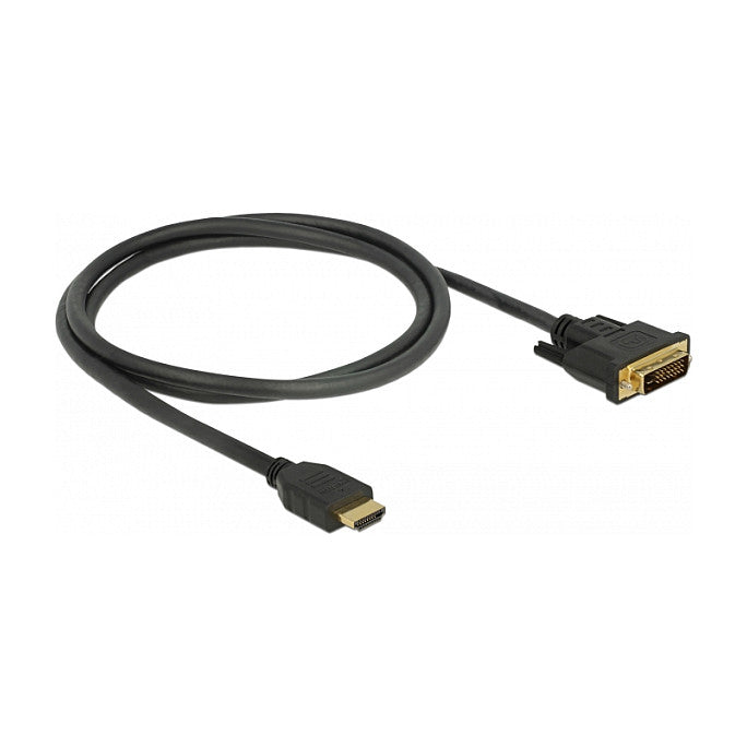 DELOCK HDMI zu DVI 24+1 Kabel bidirektional 1 m