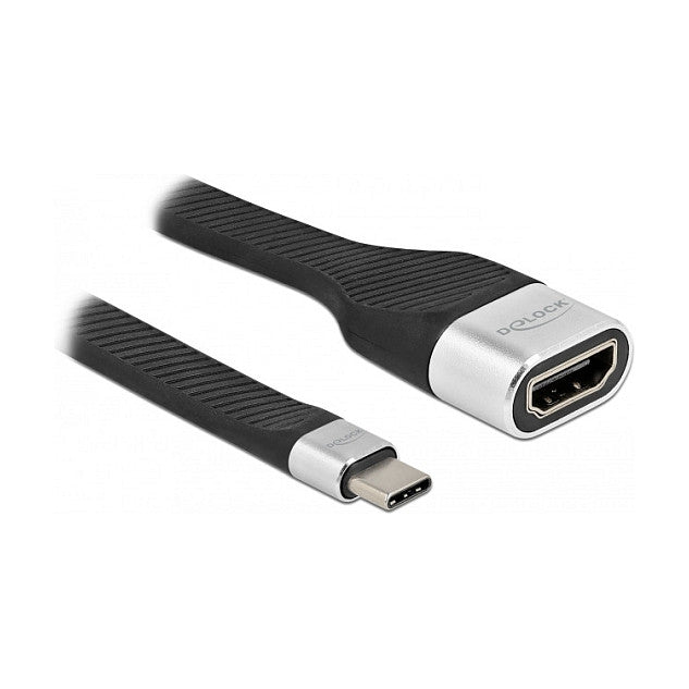 DELOCK FPC Flachbandkabel USB Type-C zu HDMI DP Altmode 4K 60Hz 14cm
