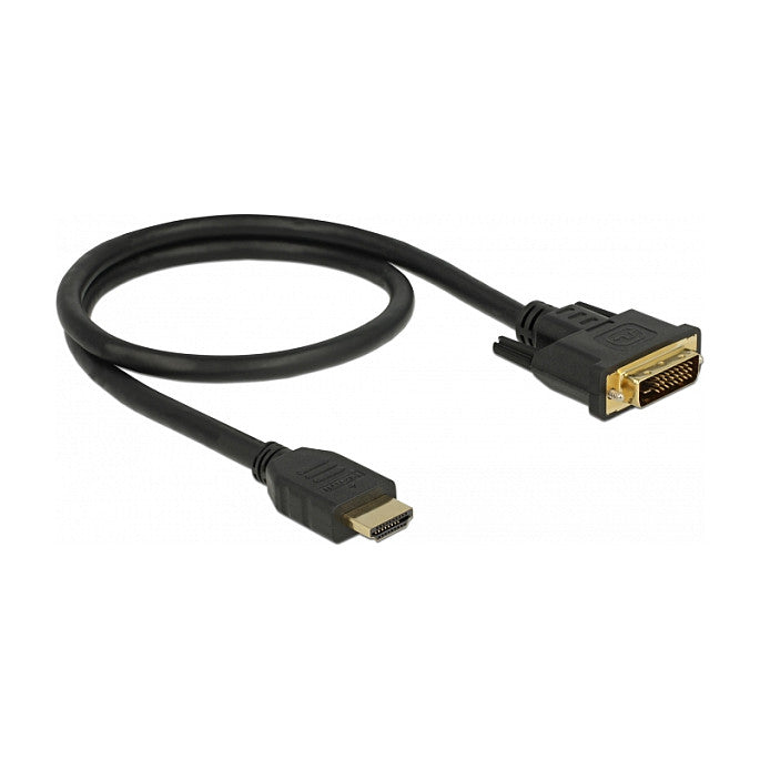 DELOCK HDMI zu DVI 24+1 Kabel bidirektional 0.5 m