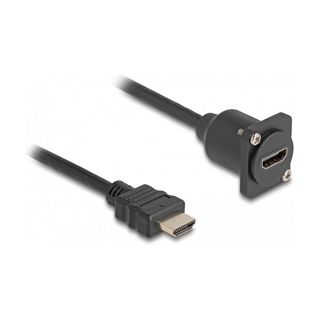 DELOCK D-Typ HDMI Kabel Stecker zu Buchse schwarz 20cm