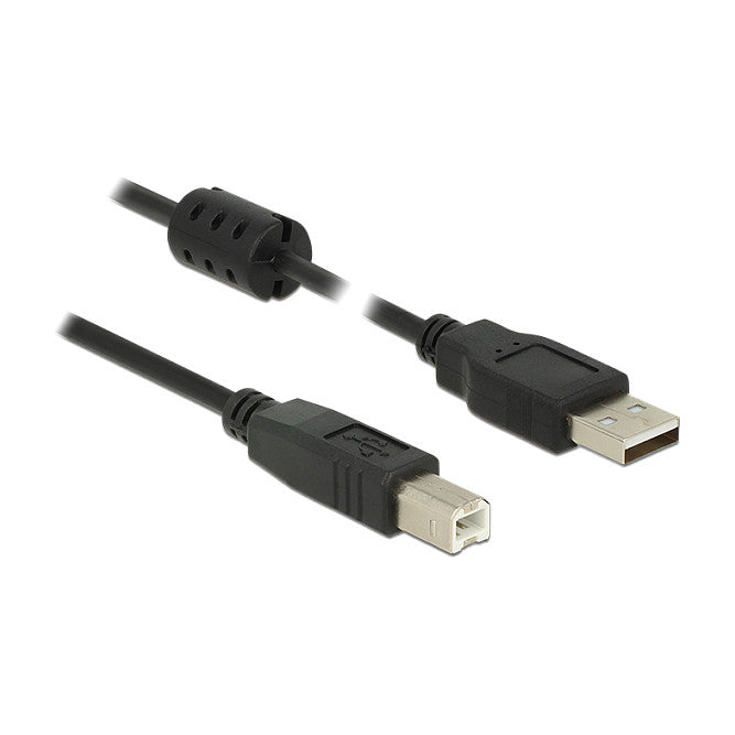 DELOCK USB Kabel A -> B St/St 2.00m schwarz