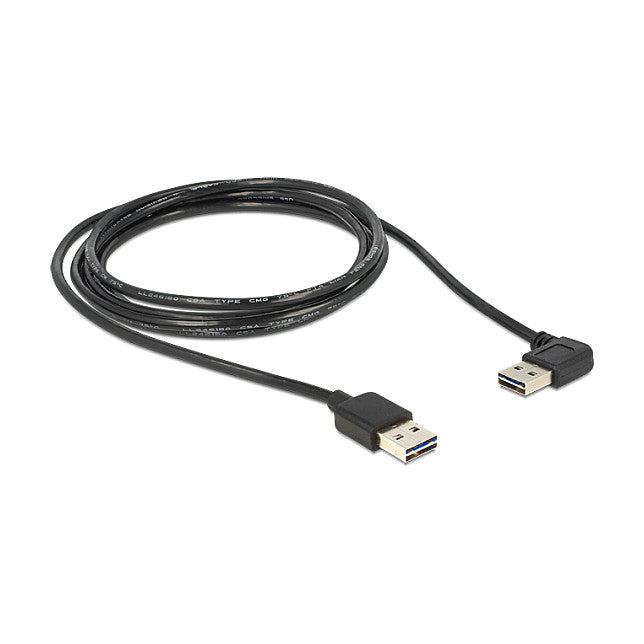 DELOCK Kabel EASY USB 2.0-A links/rechts gewinkelt Stecker > Stecker 1m