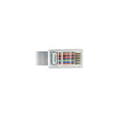 Adapter USB 2.0 Typ-A Stecker > 1 x Seriell RS-232 RJ45 Stecker 1,0 m grau