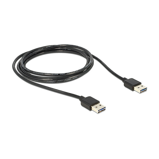 DELOCK Kabel EASY-USB 2.0 Typ-A Stecker > EASY-USB 2.0 Typ-A Stecker 2m schwarz