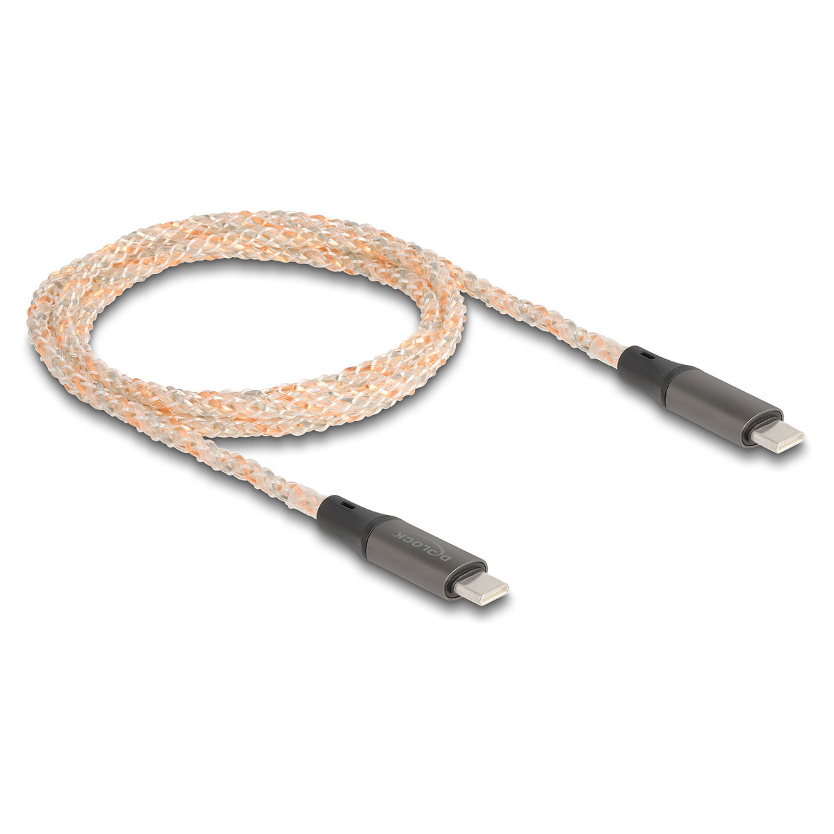 USB 2.0 Kabel USB Type-C™ Stecker zu Stecker PD 3.0 100 W mit RGB Beleuchtung 1,20 m