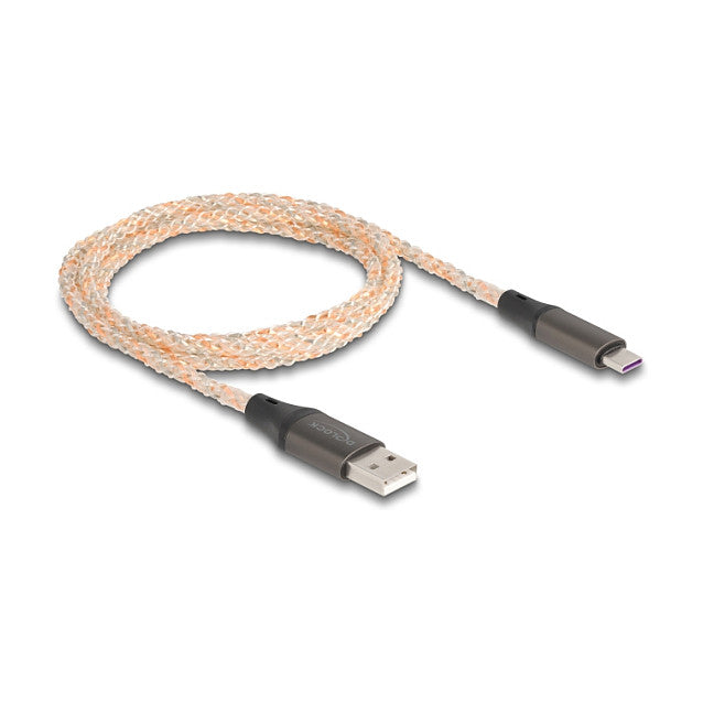 DELOCK USB 2.0 Kabel Typ-A zu USB Type-C mit RGB Beleuchtung