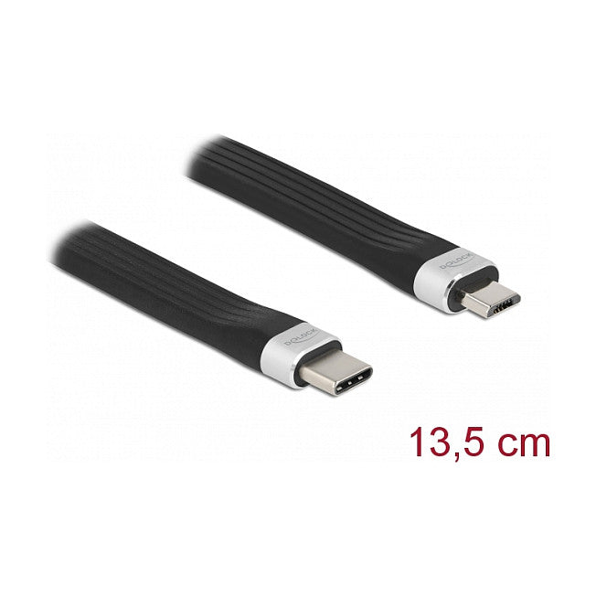 USB 2.0 FPC Flachbandkabel USB Type-C™ zu USB Typ Micro-B 13,5 cm PD 3 A
