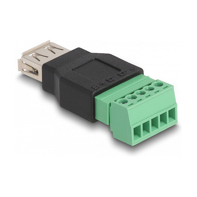 DELOCK USB 2.0 Typ-A Bu zu Terminalblock Adapter 2-teilig