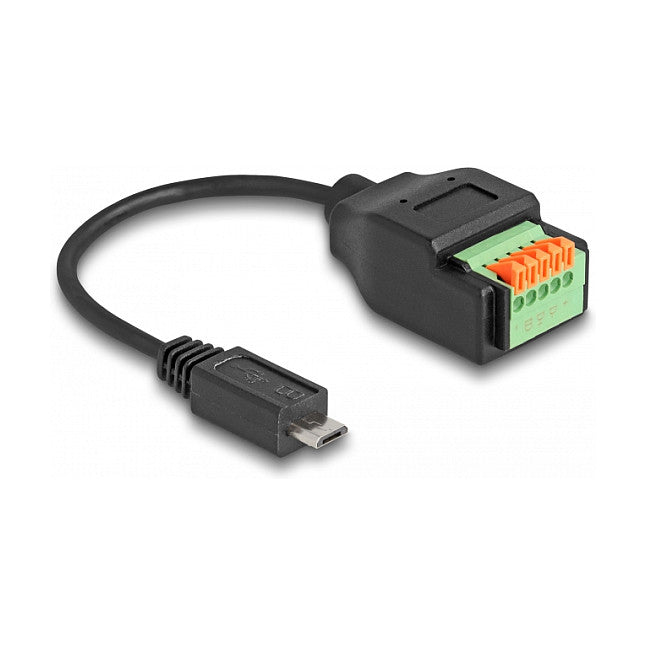 DELOCK USB 2.0 Kabel Typ Micro-B St > Terminalblock Adapter