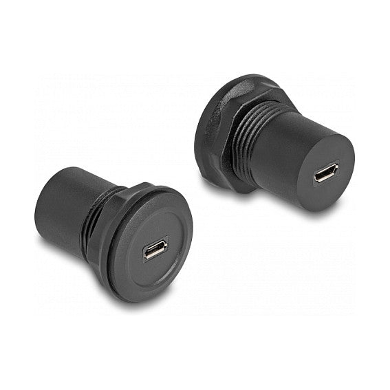 USB 2.0 Typ Micro-B zu USB 2.0 Typ Micro-B Einbaubuchse schwarz