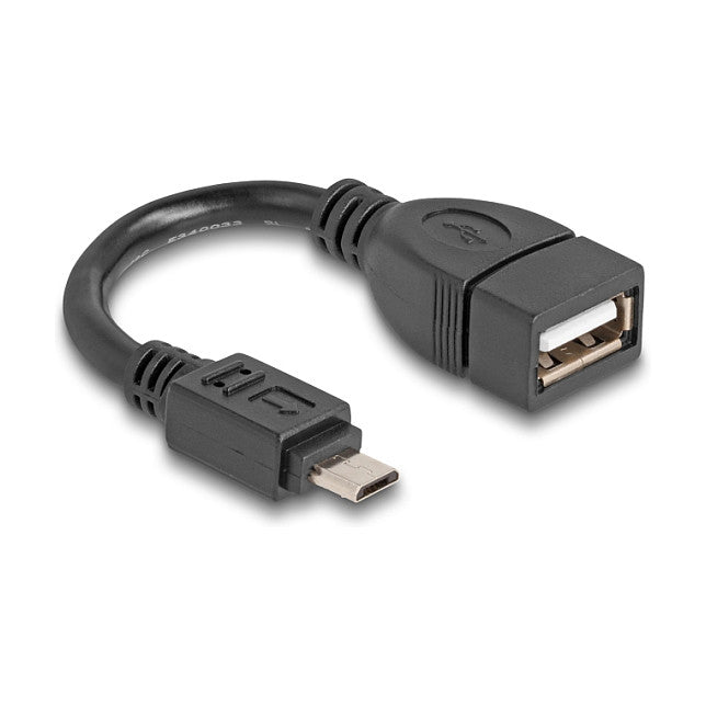 DELOCK USB 2.0 OTG Kabel Typ Micro-B Stecker zu Typ-A Buchse 11cm