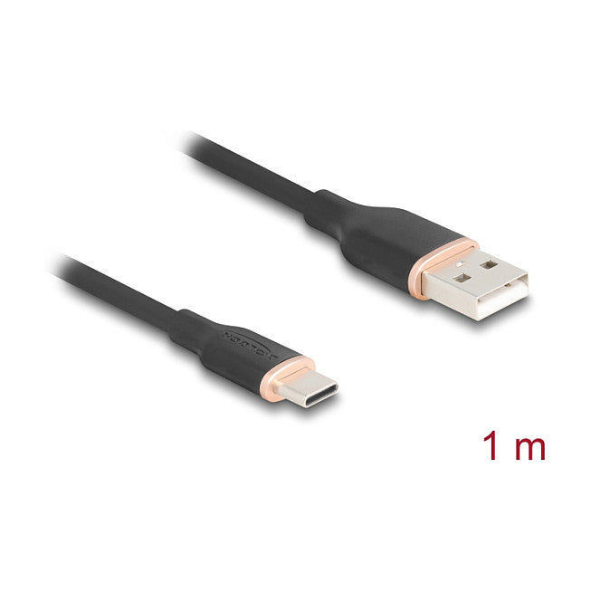 DELOCK USB 2.0 Kabel USB Typ-A St > USB Typ-C St 1m schwarz