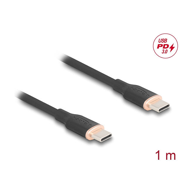 DELOCK USB 2.0 Kabel USB Typ-C St > St PD 3.0 60W 1m schwarz