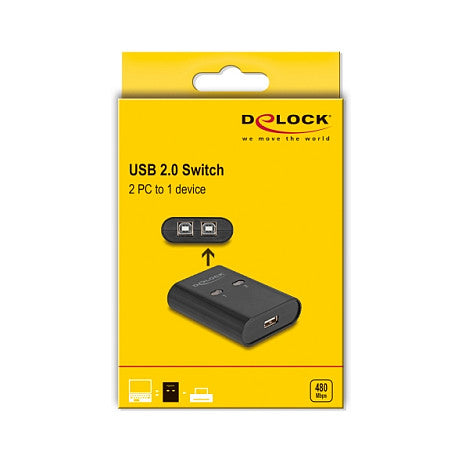 DELOCK USB 2.0 Switch für 2 PC an 1 Gerät