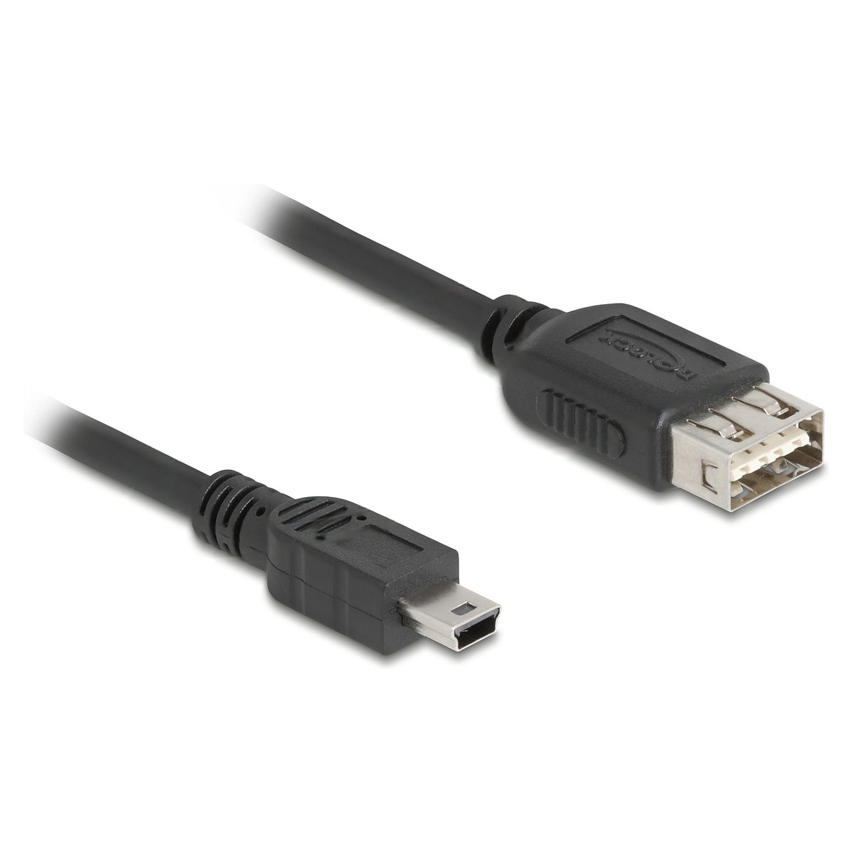 USB 2.0 Kabel USB Typ Mini-B Stecker zu EASY USB Typ-A Buchse 1 m