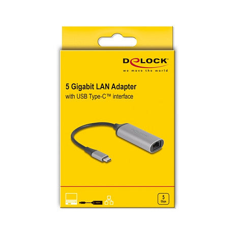 DELOCK USB Type-C Adapter zu 5 Gigabit LAN