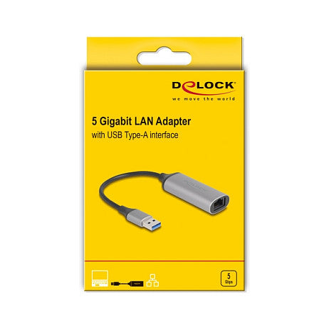 DELOCK USB Typ-A 5 Gigabit LAN Adapter