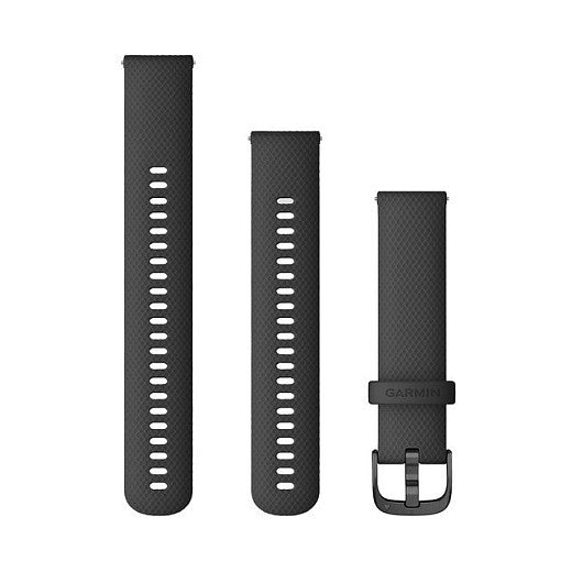 Garmin Ersatzarmband 20mm Silikon Schwarz/Metallteilen