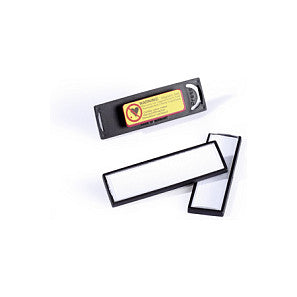 Clip Card Namensschilder schwarz 6.7 cm x 1.7 cm