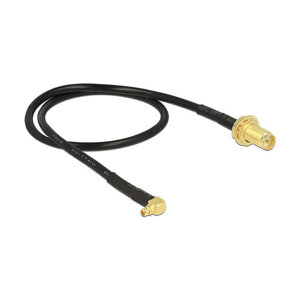 Antennenkabel RP-SMA Buchse zum Einbau > MMCX 90° Stecker 320 mm