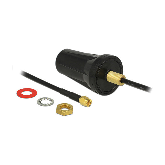 ISM 433 MHz Antenne SMA Stecker 2 dBi omnidirektional schwarz Dachmontage outdoor